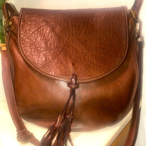 Tulipani pebble leather flap saddle bag